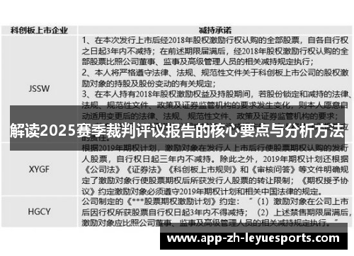 解读2025赛季裁判评议报告的核心要点与分析方法